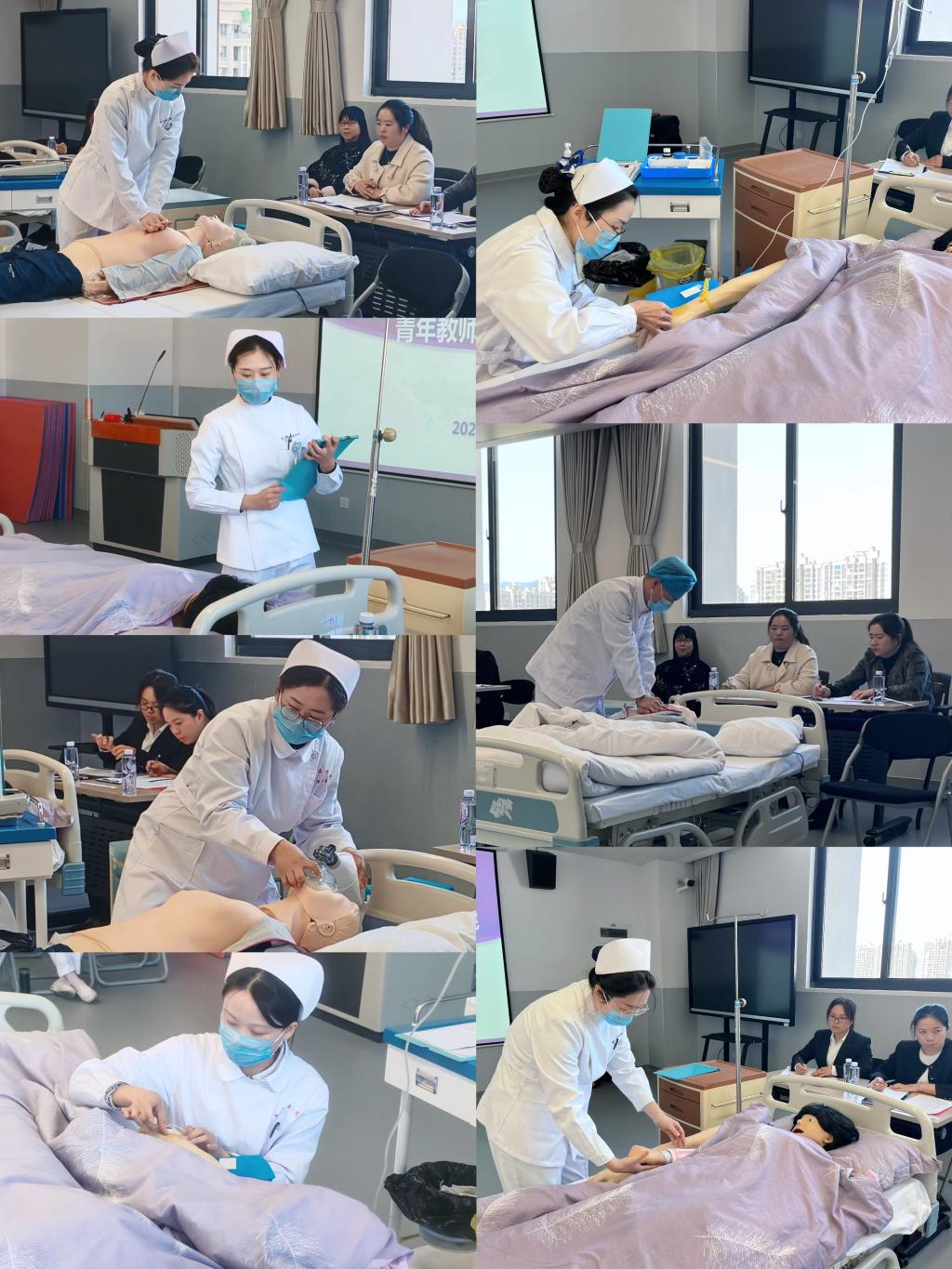 参赛教师依次展示静脉输液和心肺复苏两项临床技能.jpg